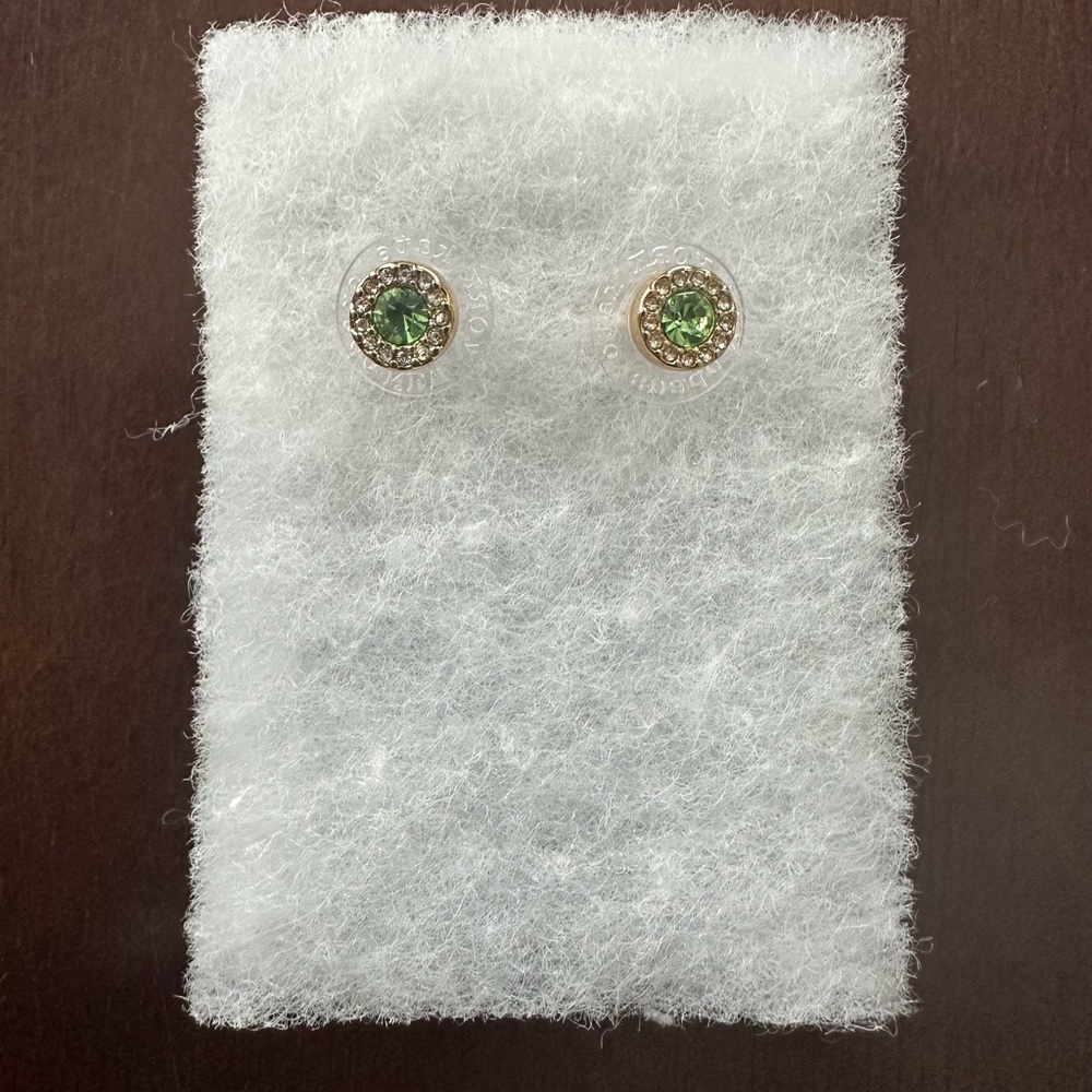 Kate Spade Green and Gold Stud Earrings